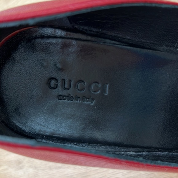 GG - Authentic Gucci Italian wedge high heels. Red 38 1/2. Excellent condition! - Picture 10 of 11